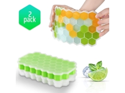 Bandeja de Gelo Nova Line, Silicone, 74 Compartimentos, Empilhável | S/MARCA
