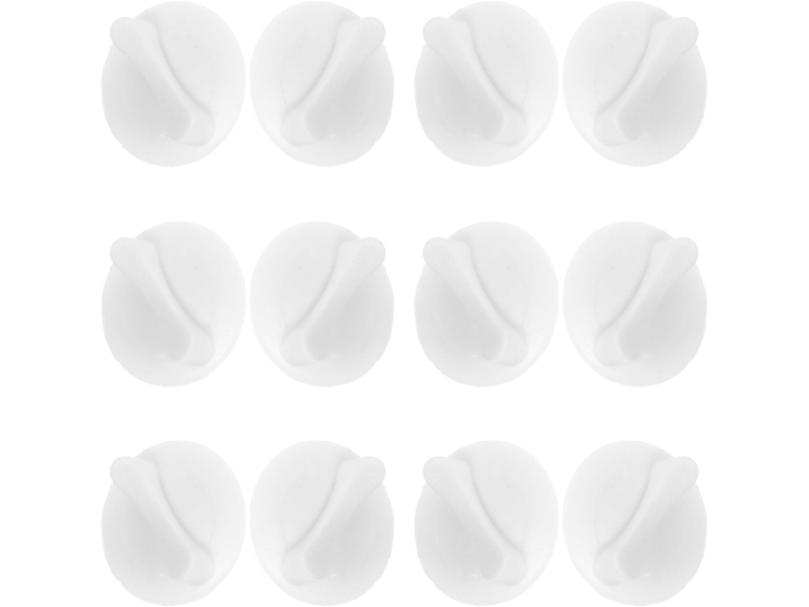 Conjunto De 20 Presilhas Plástico Branco Para Luminárias, Compatíveis
