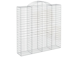 Gabion Basket, Gabion Baskets Vidaxl Prateado Ferro (200 X 50 X 200/220 Cm)