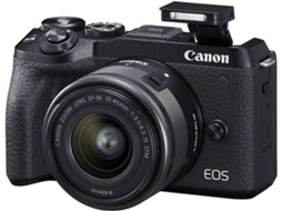 Kit Máquina Fotográfica CANON EOS M6 Mark II + EF-M 15-45mm f/3.5-6.3 IS (APS-C)