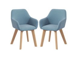 Cadeiras de Sala de Jantar Veludo Azul Claro 54x57x80cm, 2 Unidades, Estofadas, Modernas S/MARCA