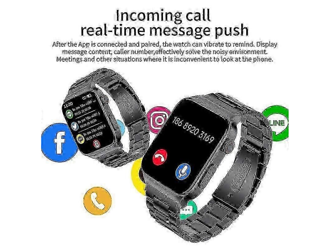 Monitor De Glicemia Saúde Smart Watch Ecg + Ppg Medição De Pressão Arterial Ip68 Esporte À Prova D'água Smartwatch Monitor De Frequência Cardíaca