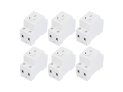 Tomada Módulo Din Rail 6pçs 250v 10‑16a Berm