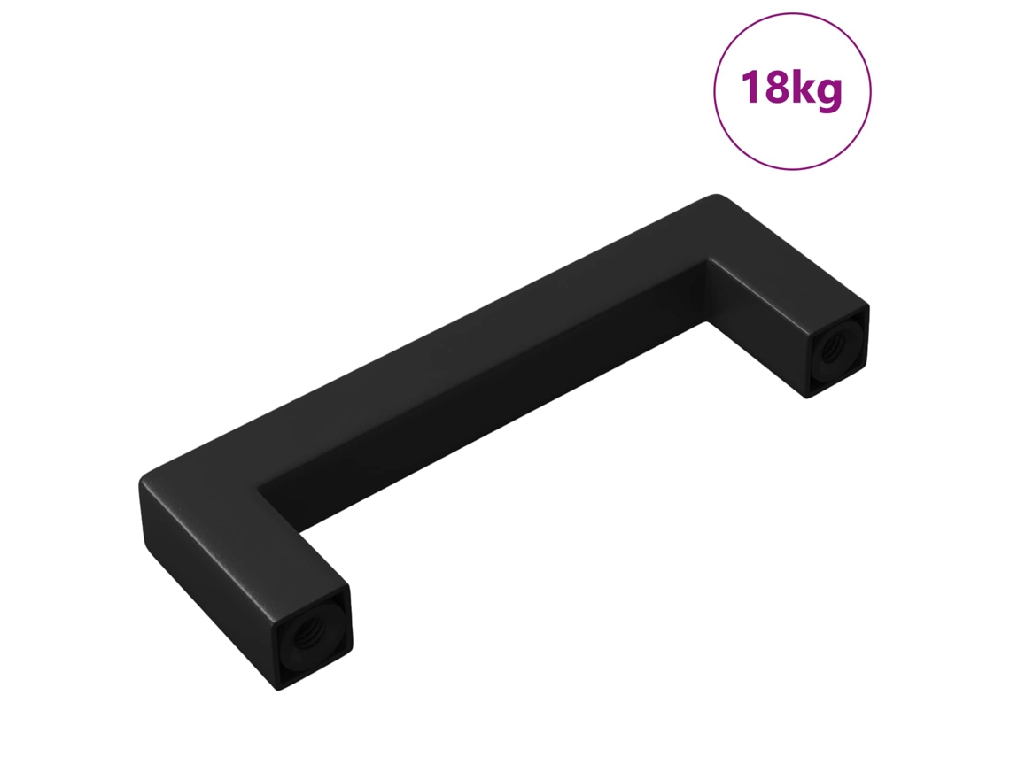 Conjunto 530 Maçaneta De Armário Vidaxl Preto Ferro (105 X 12 X 36 Mm)