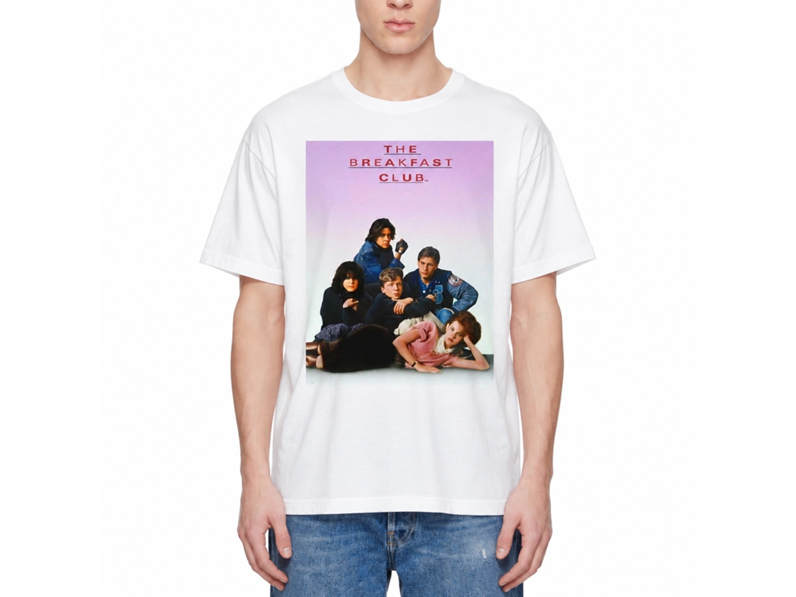 Rockinstone Breakfast Club Movie Poster White Adult T-shirt Size:xxxl