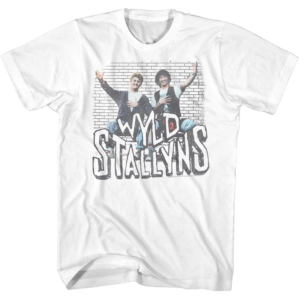 Rockinstone Bill And Ted Sketchy Stallyns White Adult T-shirt Size:xl