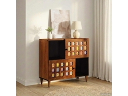 Vidaxl Buffet Nogueira 80 X 33 X 75 Cm Madeira De Manga Maciça