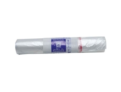 Saco De Lixo Transparente 50 L 24 Micrômetros X30 Publi Embal