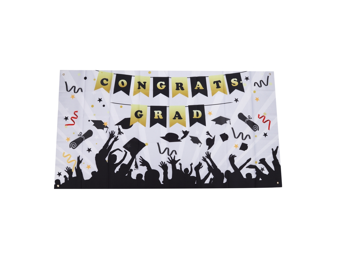 Banner de Formatura de 71x38in em Tecido Poliéster para Festa