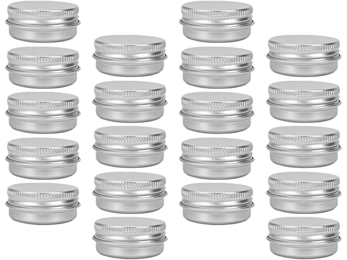 Potes Redondos De Alumínio, 30 Unidades, Recipientes Vazios De 15g Para Cremes E Pomadas, Ideais Para Viagens.