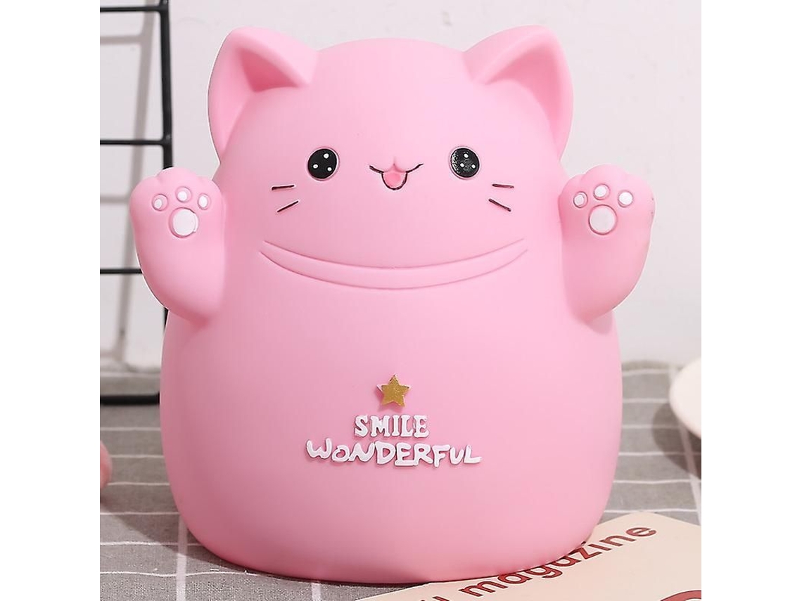 Banco De Ahorros Para Niños Grande En Forma De Gato - Resistente A Caídas Y Diseño Removible