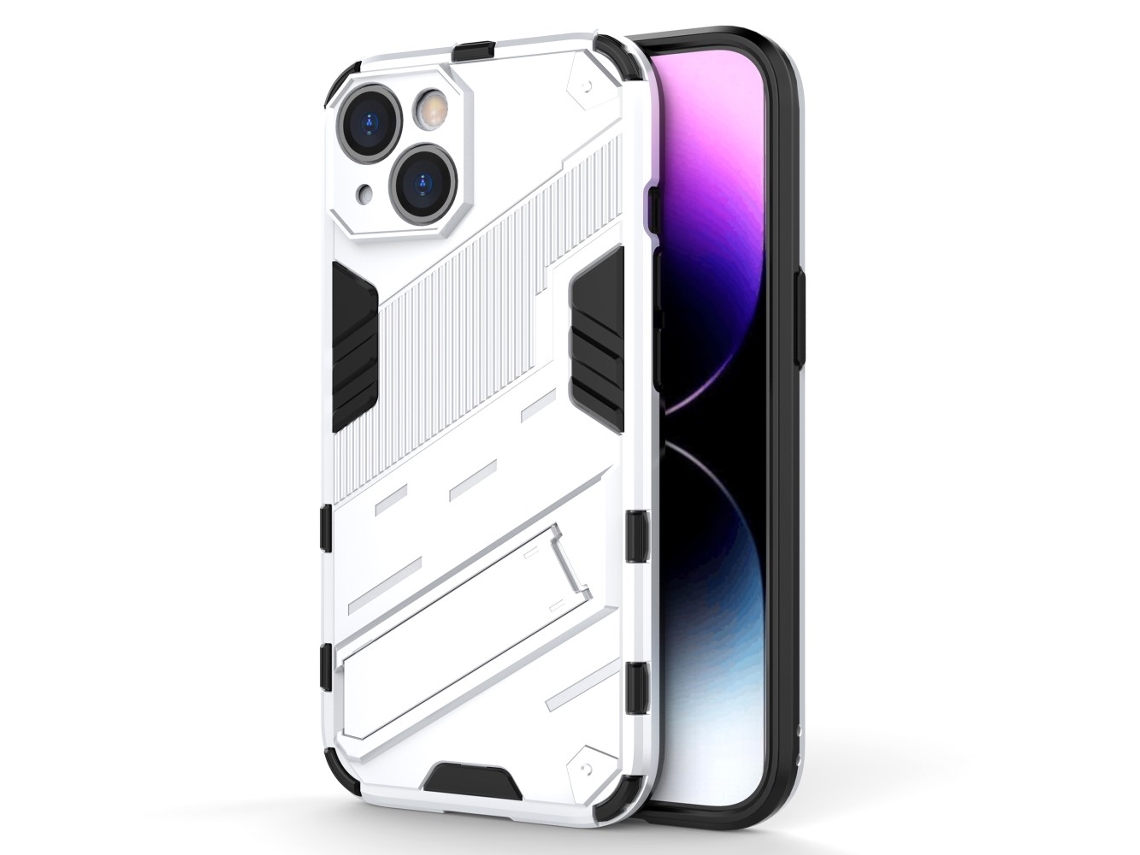 Suporte Casa Quedas Para Iphone 15 Pele Sintética Branco