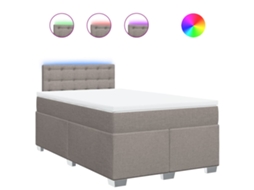 Box Spring Bed, Box Spring Beds Vidaxl Cinzento-acastanhado Tecido (120 X 200 Cm)
