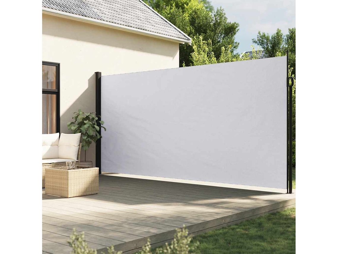Vidaxl Toldo Lateral Retrátil 220x600 Cm Branco