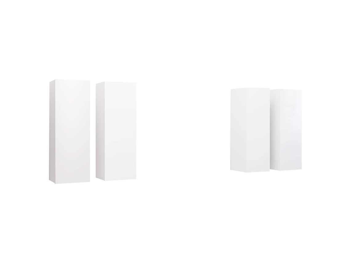 Conjunto 4 Móvel De Tv Vidaxl Branco Derivados De Madeira (30.5 X 30 X 90 Cm)