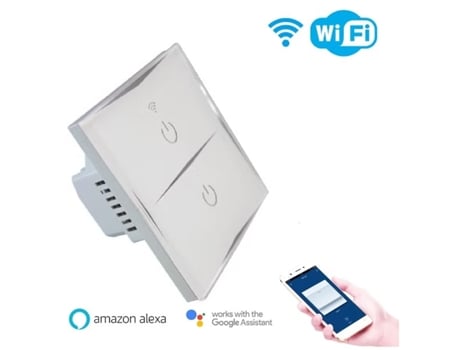 Interruptor Inteligente Wi Fi 2 Botões Alexa Zbm4future Building Materials