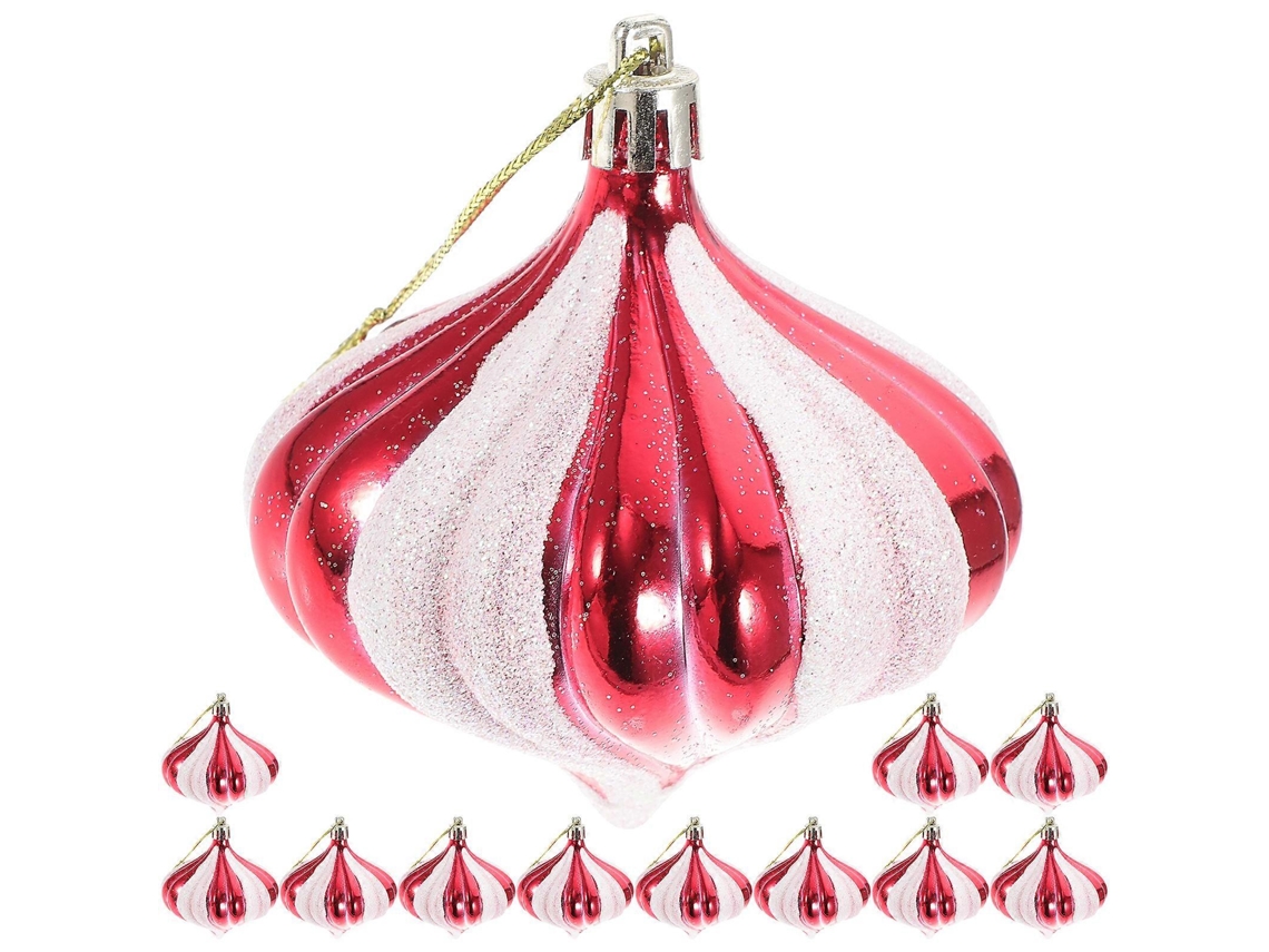 12 Enfeites De Natal Com Bolas Brilhantes Para Pendurar Na Árvore. Olysi Shop