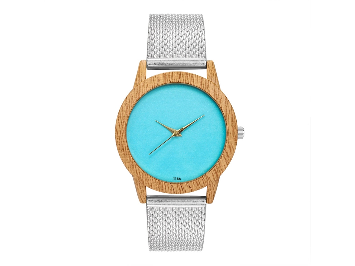 Reloj De Cuero Malla Moda Para Hombre Mujer Simple Redondo De Cuarzo Plata