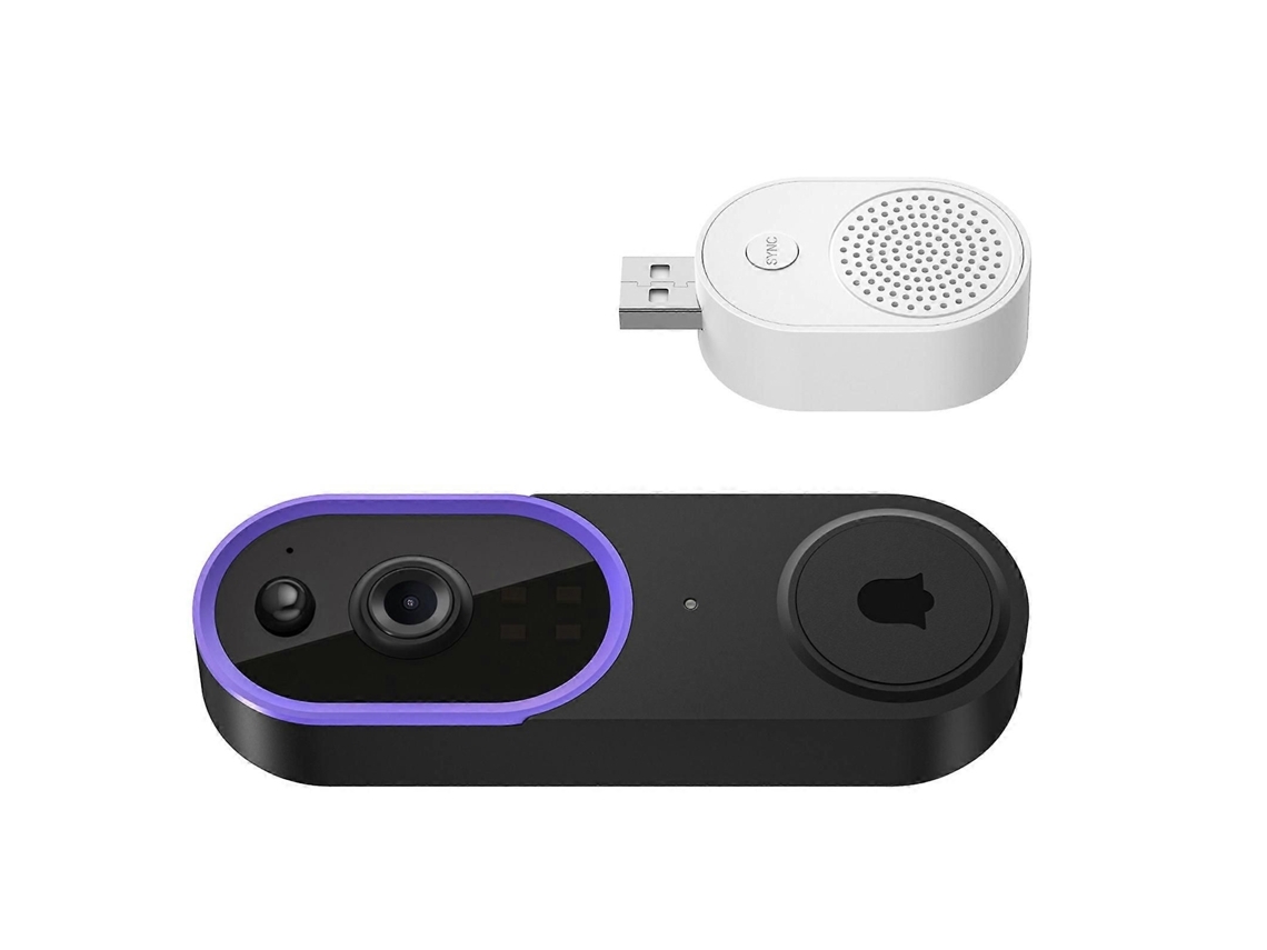 Smart Home Security Camera Doorbell, Wireless Design, Real-time Mobile Alerts, Multiple User Access, Built-in