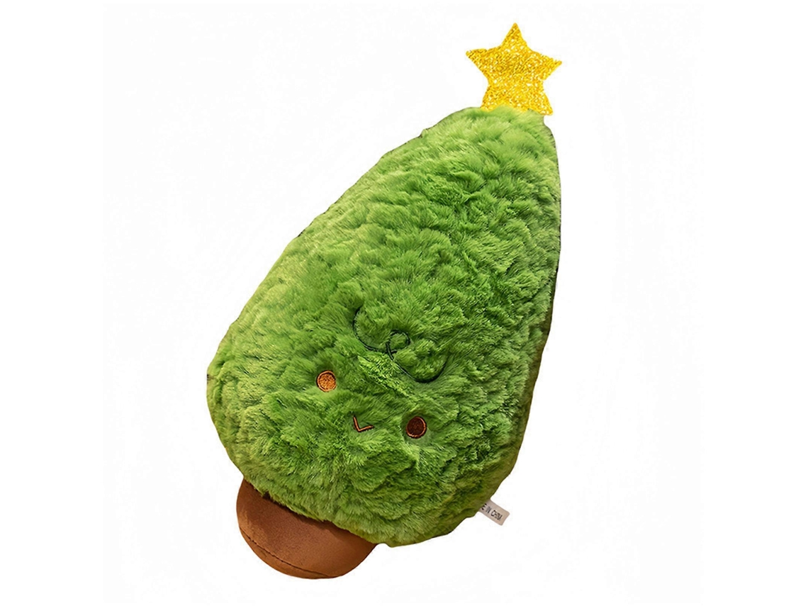 Almofada De Pelúcia Árvore De Natal, Verde, Com Estrela