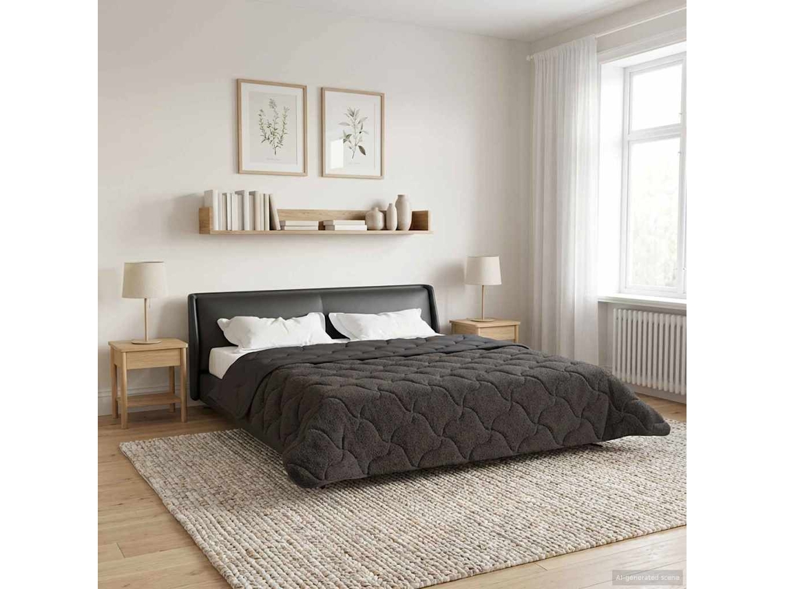 Vidaxl Edredom De Inverno 200 X 240 Cm Inverno Antracite Respirável
