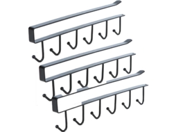 Ganchos de Armazenamento para Xícaras, Taças de Vinho, Utensílios de Cozinha, Cintos e Lenços Gancho para Pendurar Sob o Armário BRILVIBERA