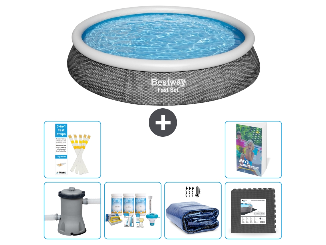 Piscina Bestway Fast Set Redonda 396x84 Cm 5 peças S233 BESTWAY