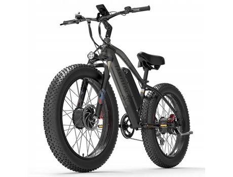 Bicicleta Elétrica LANKELEISI Mg740 Plus 2000W 20Ah 49Km-H 120Km Quadro 18'' Roda 26 Preta