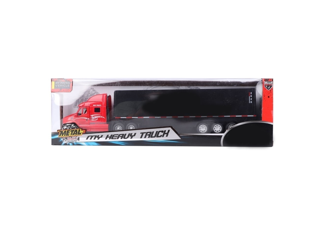Primerox brinquedo Caminhão de Liga 34,5cm 1:48 com Luz Som Retrocesso Vermelho 2218 8a