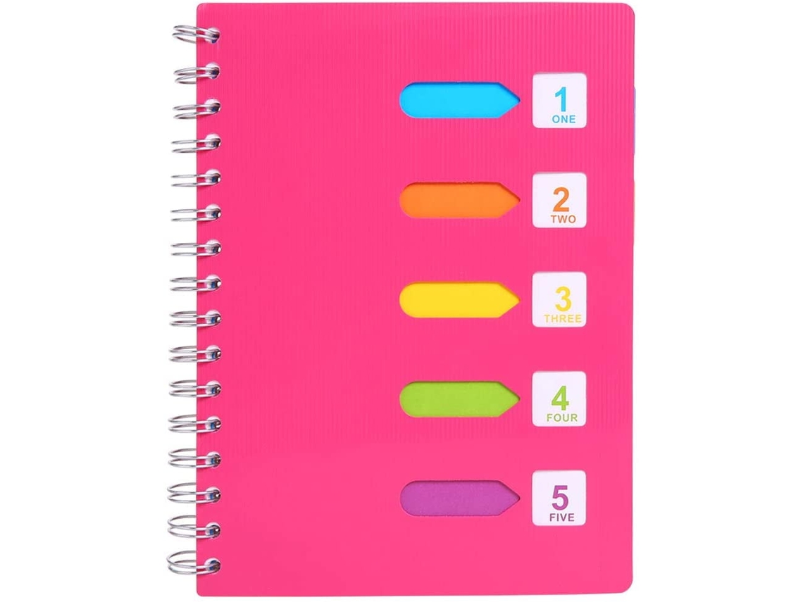 Cuaderno De 5 Asignaturas Con Espiral (a5)