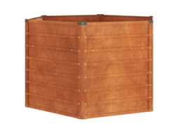 Canteiro de jardim VIDAXL aço corten cor enferrujado (129x129x77 cm)