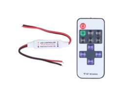 Controlador Led Mini Sem Fio Rf Com 11 Botões Regulador De Luz