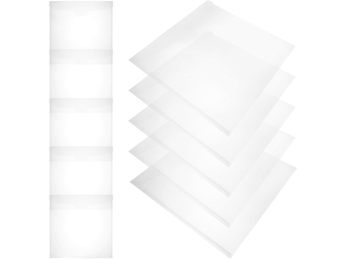 Conjunto De 10 Pastas Transparentes Para Arquivamento, Protetores De Documentos Práticos