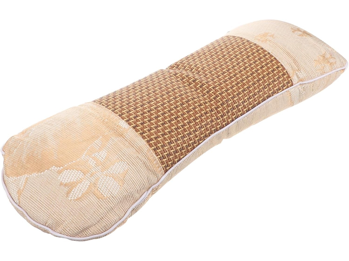Travesseiro Cervical Ergonômico Enrolado, Em Algodão E Seda Gelada, Com Enchimento Natural.