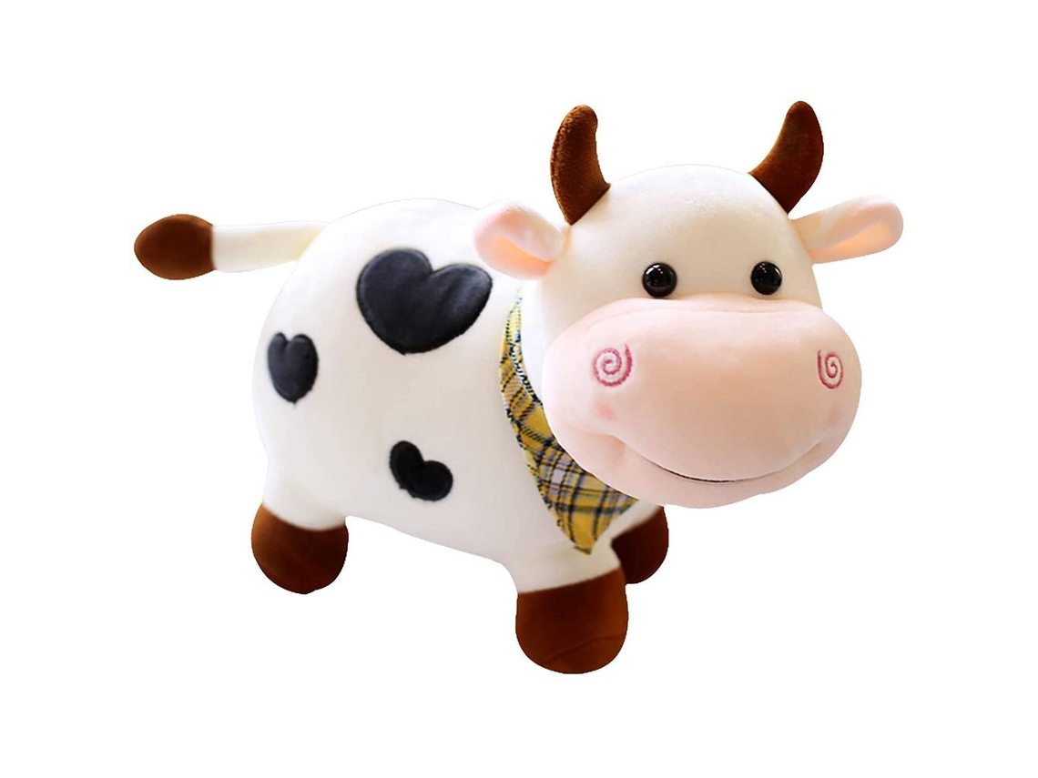 Brinquedo De Pelúcia De Vaca Fofa Com Sorriso, Boneca De Pelúcia Suave Para Crianças