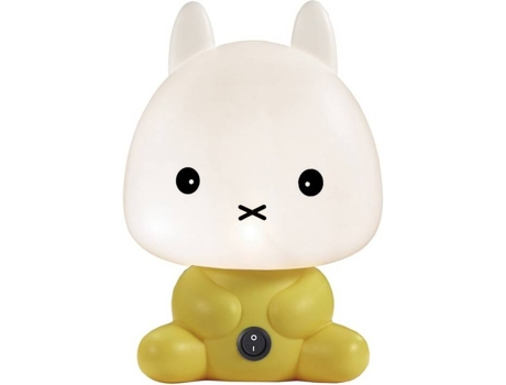 Candeeiro de Mesa  Conejo (Amarelo - E14 - Máx. 40W - Plástico)