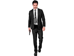 Fato de Mafioso Elegante Preto Masculino