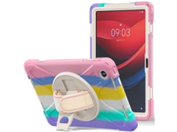 Capa de silicone com suporte giratório para Lenovo Tab M11 TB 330FU 331FC Xiaoxin Pad 11 2024, rosa Hengrongshen