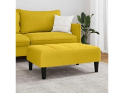 Vidaxl Apoio De Pés 77x55x31 Cm Veludo Amarelo