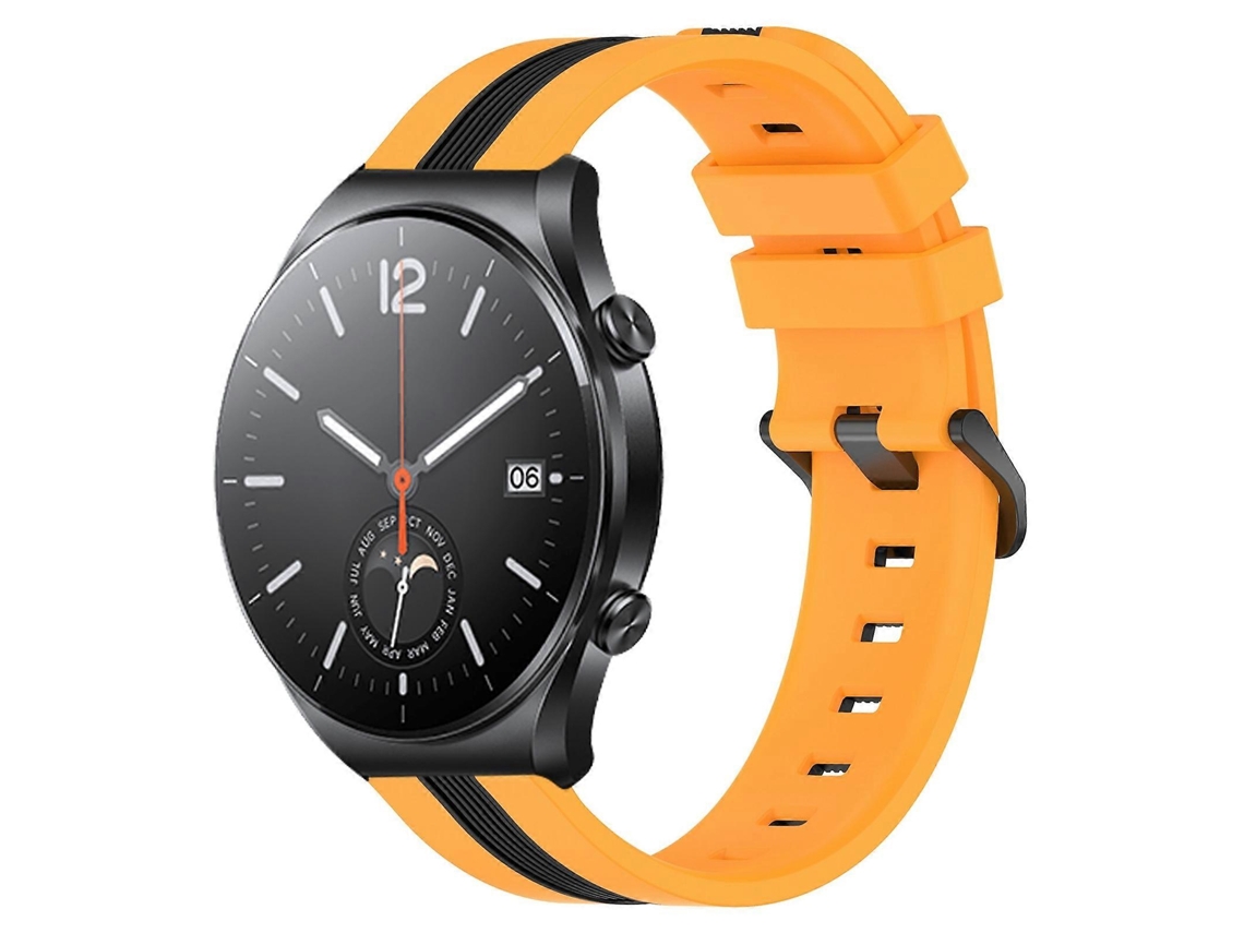 Pulseira De Silicone Bicolor Vertical De 22 Mm Para Xiaomi Mi Watch S1