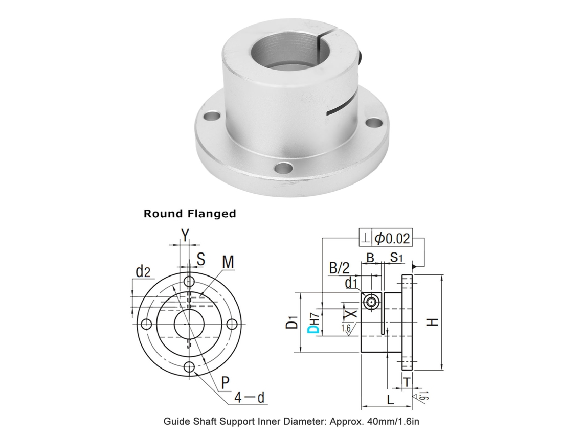 Laxiscreed Rolamentos De Esferas Lineares Com Flange Circular - Alta Precisão E Movimento Suave