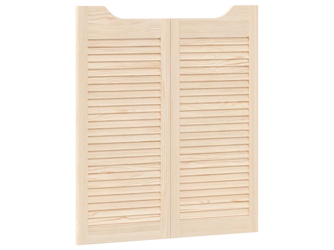 Portas de Correr MAISON EXCLUSIVE 2 Pcs Madeira de Pinho Maciça Natural