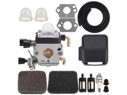 Carburador Compatível Com Stihl Fs75 Fs80 Fs85 Km80 Km85 E Zama C1q-s97 S186, Metal Prata+preto Prata Preto