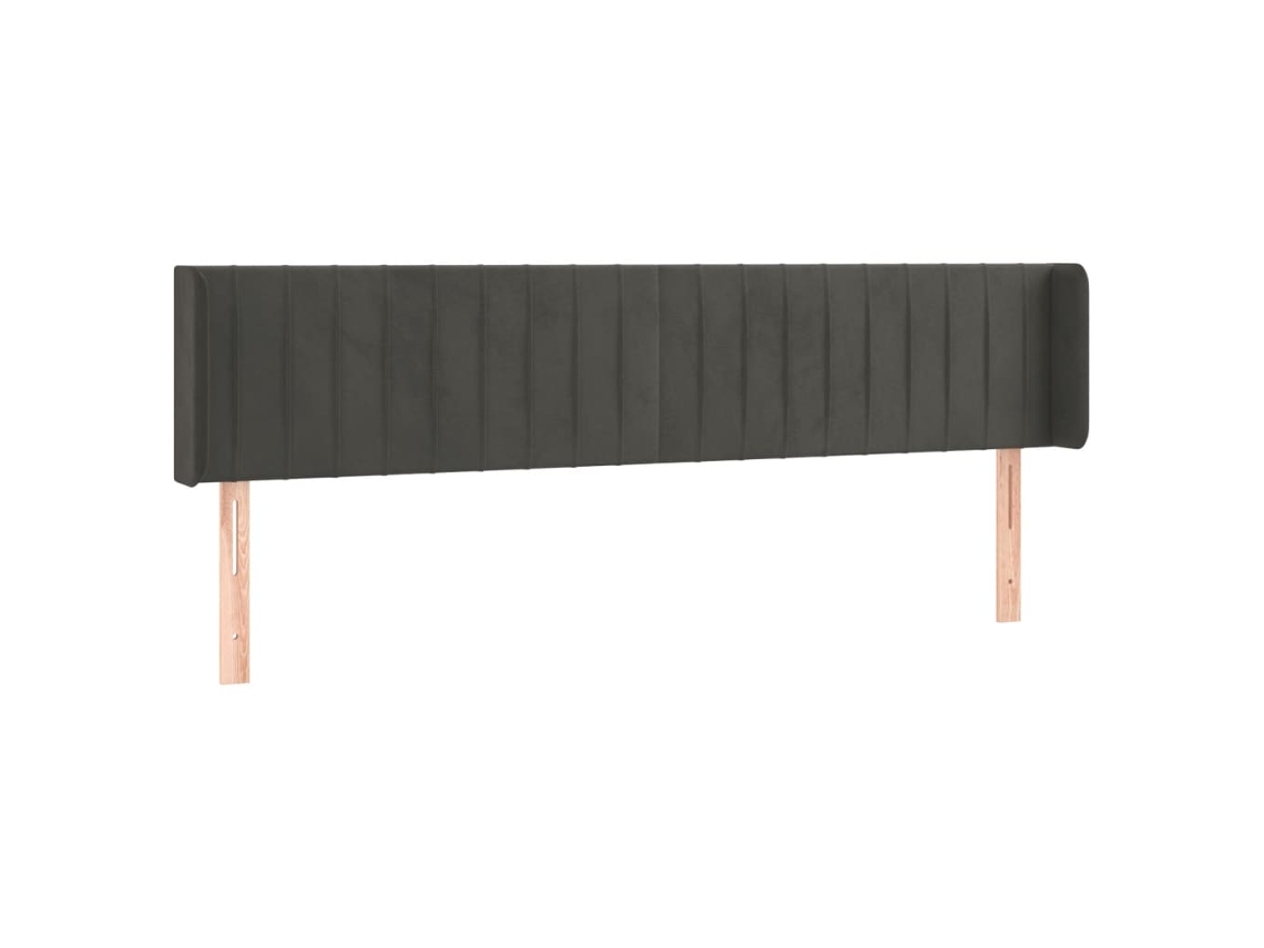 Headboard, Headboards Vidaxl Cinzeto Veludo (203 X 16 X 78/88 Cm)