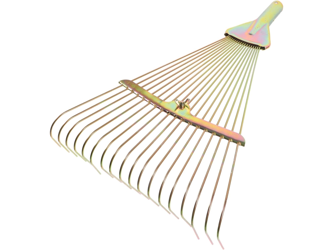 Ancinho de Jardim Manual Inoomp, Feito de Aço de Alto Carbono,, Pequeno e Às Intempéries, para Jardins e Gramados CHABERLU
