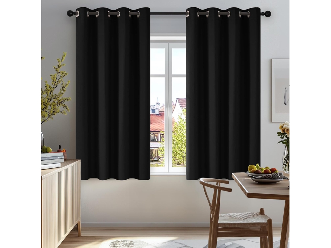 Cortina Blackout Térmica, Para Porta E Janela, Ilhós, Lavável, 2 Peças
