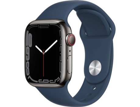 APPLE Watch Series 7 GPS+Cellular 41 mm Grafite com Bracelete Desportiva Azul Abissal