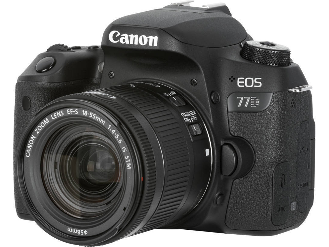 Máquina Fotográfica Reflex CANON EOS 77D EF-S18-55 F4-5.6 IS STM (APS-C)