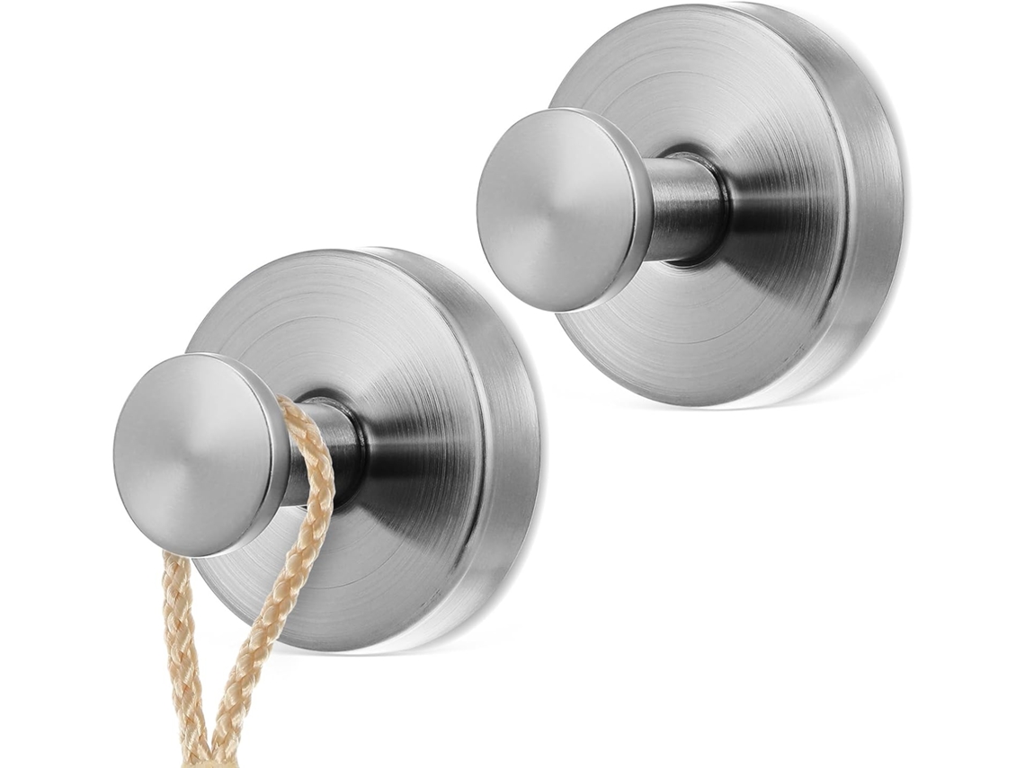Ganchos De Ventosa Ounona Elegantes Para Banheiro, Em Aço Inoxidável, 2 Peças, Sucção Forte Para Portas De Vidro