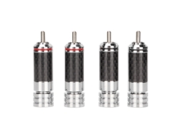 Aetheria 4pcs Conectores de Cabo Rca Cromado para Equipamento de Alto falante com Diâmetro de Fio 9mm